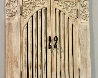 Carved Wood Window Mirror