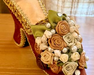 French Embroidered Evening Shoe