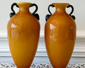 (2) Murano Glass Vases