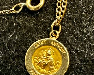 14K St. Anthony's Pendant