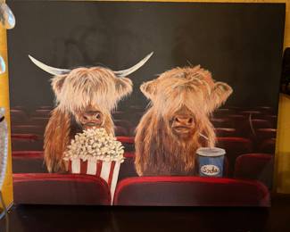 Highland Cows Cinema Canvas Wall Decor