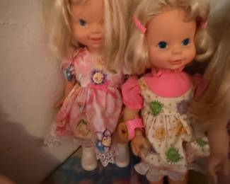 Vintage 1969 Vinyl Plastic Mattel Tell Time Girl Character Girl Doll 17" Tall