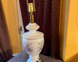 MCM Frosted White Glass Lamp