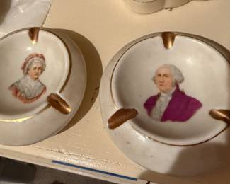 Martha and George washington ash trays
