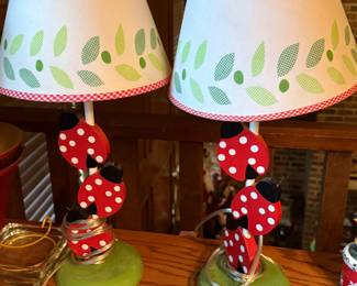 Two Ladybug Lamps