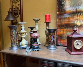 Various Pillar Candle Holders