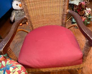 wicker arm chair