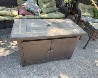 lawn table with fire pit