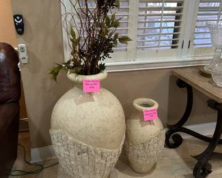 Set of stone large vases