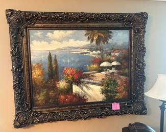Large framed original oil painting