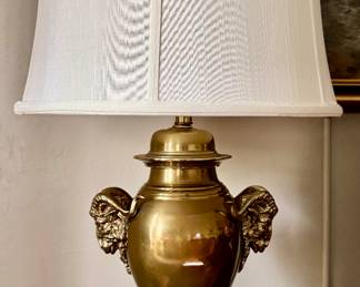 Brass Ram's Head Lamp