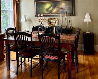 Arhaus Furniture Dining Table & 6 Chairs