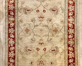 Wool Area Rug (rust & beige)