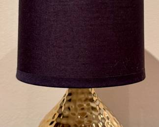(2) Dimpled Gold Lamps