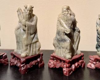 Carved Soapstone Chinese Figurines