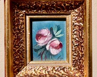 Miniature Oil on Board, Signed