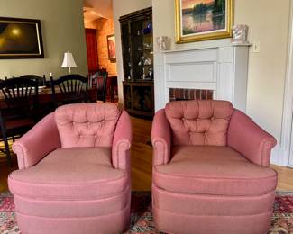 (2) Swivel Armchairs