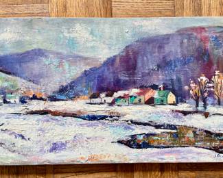 "Mountains" Oil on Board