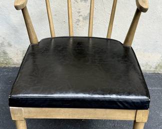 MCM Walnut Barrel Chair