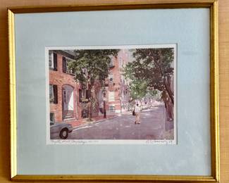 Fayette Street, Bay Village Lithograph, Signed