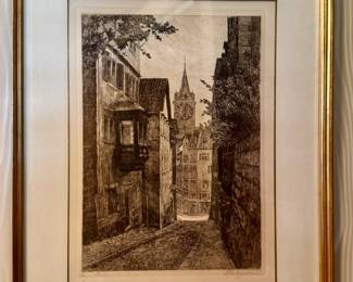 Signed Etching