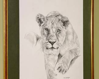 Lioness, Signed Artwork