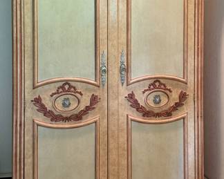 (2) Hand Painted Armoires