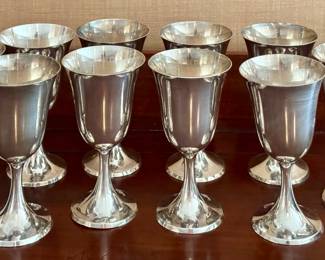 (10) Sterling Goblets