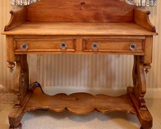 Vintage Pine Vanity/Writing Desk