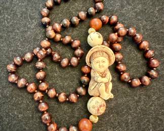 Hand Carved Beaded Necklace