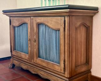 Vintage Side Server with Black Stone Style Top