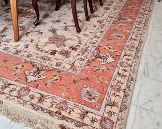 Area Rug (salmon, cream, pink)