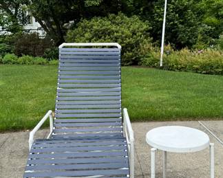 Vintage Adjustable Lounge Chair & Side Table