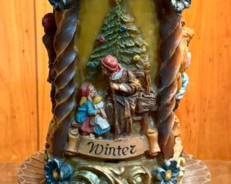 Vintage Gunter Walldurn Baden Handmade German Candle - Four Seasons