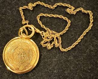 Arnex 17 Jewels Incabloc Pocket Watch & Chain