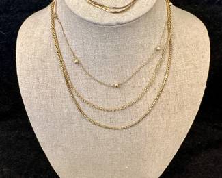 14K Necklaces & Bracelet