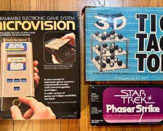 Vintage Microvision, 3-D Tic, Tac, Toe & Star Trek Phaser Strike Games