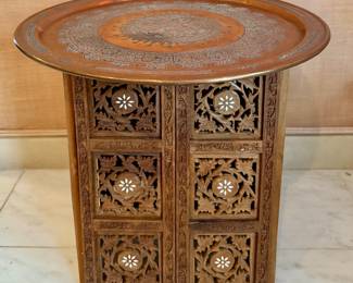 Hand Carved Indian Folding Table