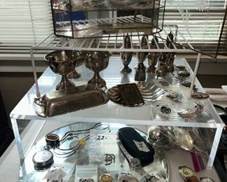 Lots of Sterling including flatware set.  