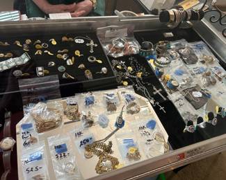 Jewelry including gold and sterling