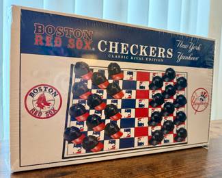 New Boston Red Sox Checkers Set