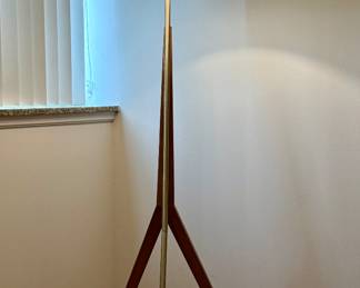West Elm Angled Mid-Century Floor Lamp
Asymmetrical design with wood and brass accents