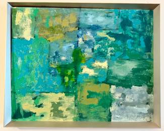 "Shades of Green" Abstract Art