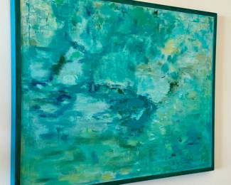 "Shades of Green" Abstract Art