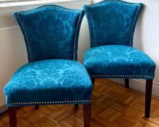 (2) Accent Chairs with Nailhead Trim
