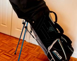Strata Golf Club Set
**Item:** Strata Complete Golf Club Set with Stand Bag
**Includes:**
- Titanium composite 460cc driver
- 5 hybrid, 6-9 irons, pitching wedge (P), sand wedge (S)
- Matching headcovers and stand bag