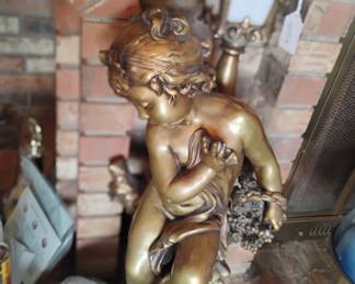121. LARGE PLASTER STATUE $85