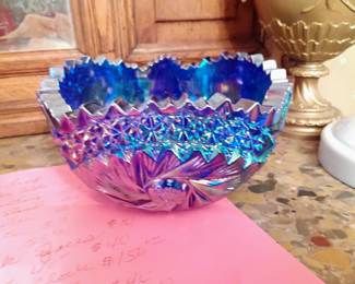 95. CARNIVAL GLASS BOWL $25