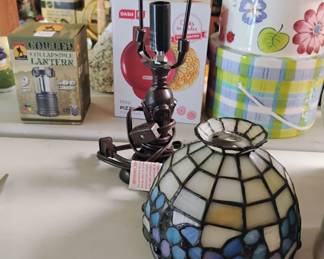 41. SMALL LAMP LEAD GLASS SHADE $20