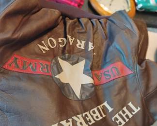 125, LEATHER JACKET $75